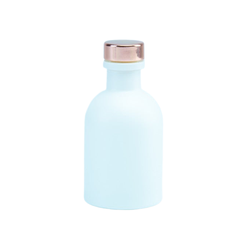 Witte geurflesje met dop naar keuze (incl. 4 geurstokjes)