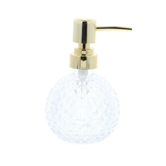 Glazen zeepdispenser rond