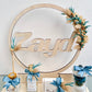 Houten Flowerhoop met naam