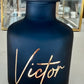 Marineblauw parfumflesje met dop naar keuze (incl. 4 geurstokjes)