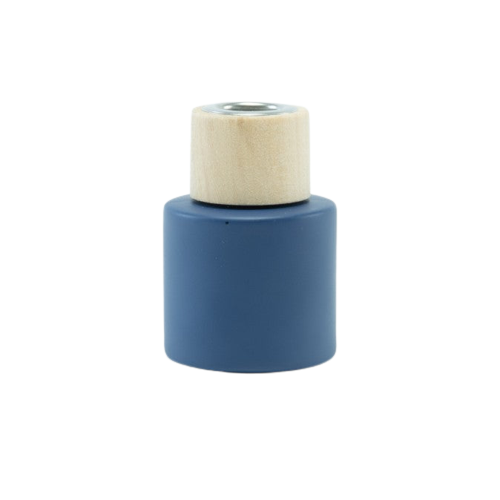 Marineblauw geurstokjeshouder met dop naar keuze (incl. 4 geurstokjes)