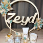 Houten Flowerhoop met naam