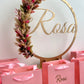 Houten Flowerhoop met naam